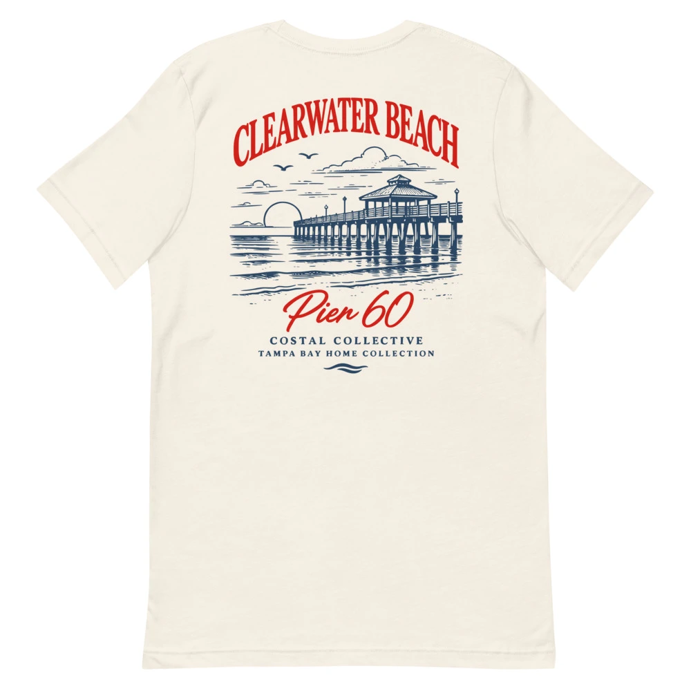 Clearwater Beach Pier 60 Tee back print