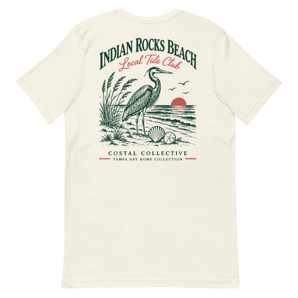 Indian Rocks Beach Local Tide Club Tee back print